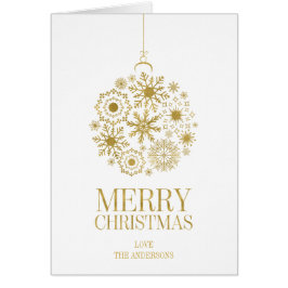 Tarjeta de saludo de los Navidades de ornamento de