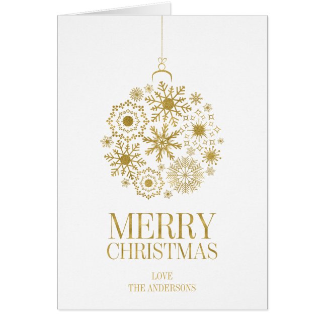 Tarjeta de saludo de los Navidades de ornamento de (Frente)