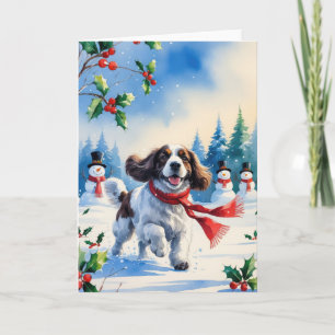 Tarjeta de saludo de los Navidades de perro de Wel