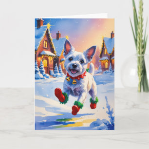 Tarjeta de saludo de los Navidades de perro del No