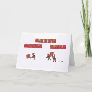 Tarjeta de saludo de los Navidades Elf Typo