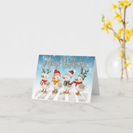 Tarjeta de saludo de los Navidades Merry Ducksmas
