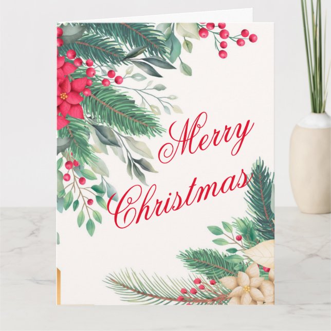 Tarjeta de saludo de los Navidades "Que la alegría (Anverso)