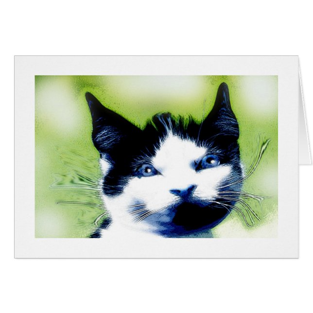 Tarjeta de saludo de los ojos azules (Anverso (Horizontal))