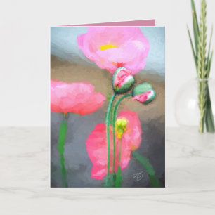 Tarjeta de saludo de los Papas Rosados
