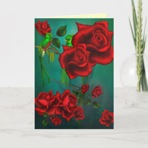 tarjeta de saludo de los rosas