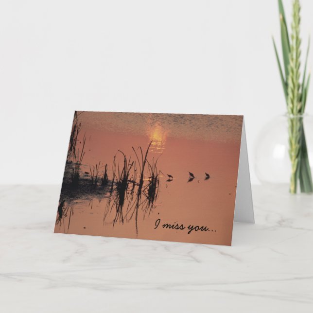 Tarjeta de saludo de los Sandpipers Golden Sunset (Anverso)
