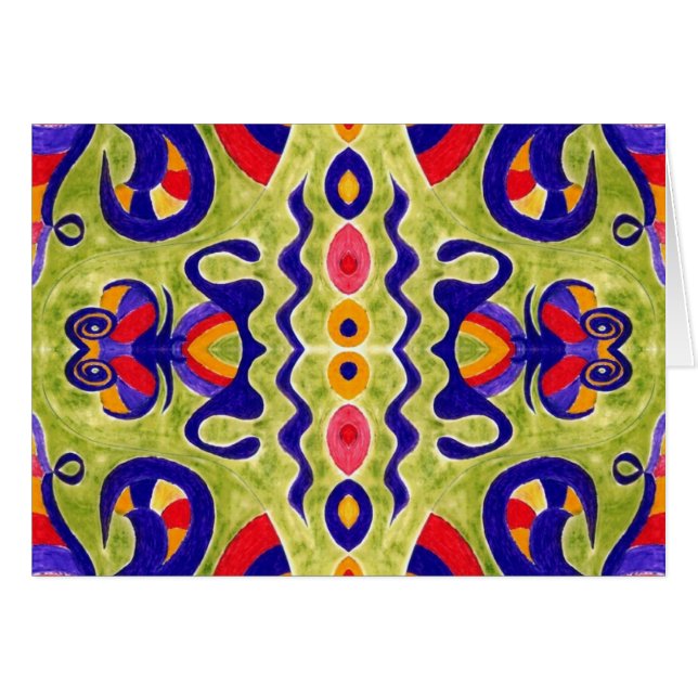 Tarjeta de saludo de los sueños de aguacate (Anverso (Horizontal))