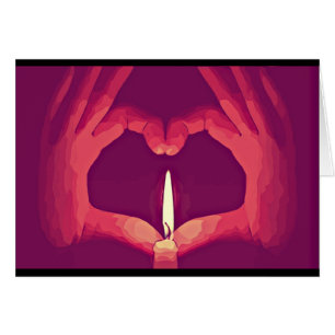 Tarjeta de saludo de Love Flames