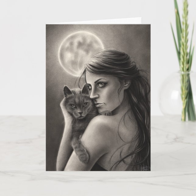 Tarjeta de saludo de luna (Anverso)