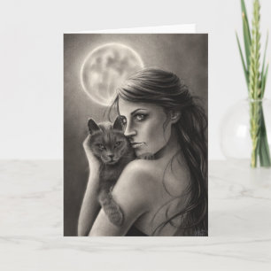 Tarjeta de saludo de luna