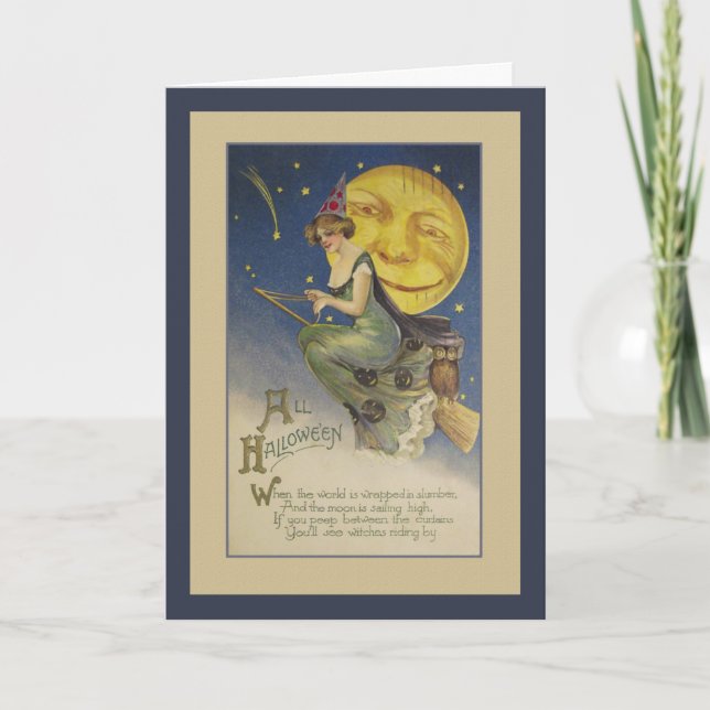 Tarjeta de saludo de luna llena para toda la bruja (Anverso)