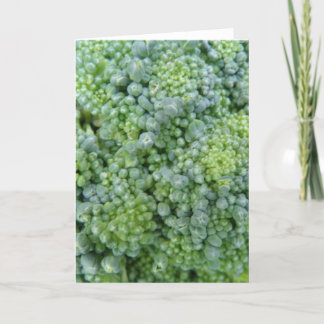 Tarjeta de saludo de macro Broccoli