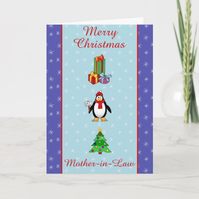 Tarjeta de saludo de Madres de Navidad en Derecho (Anverso)