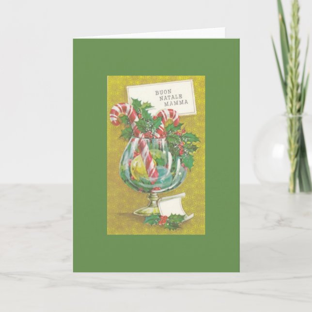 Tarjeta de saludo de madres italianas de Navidades (Anverso)
