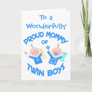 Tarjeta de saludo de Mamá del Día de los Gemelos