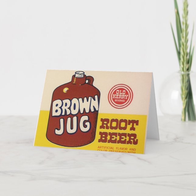 tarjeta de saludo de marca de rootbeer de jug marr (Anverso)