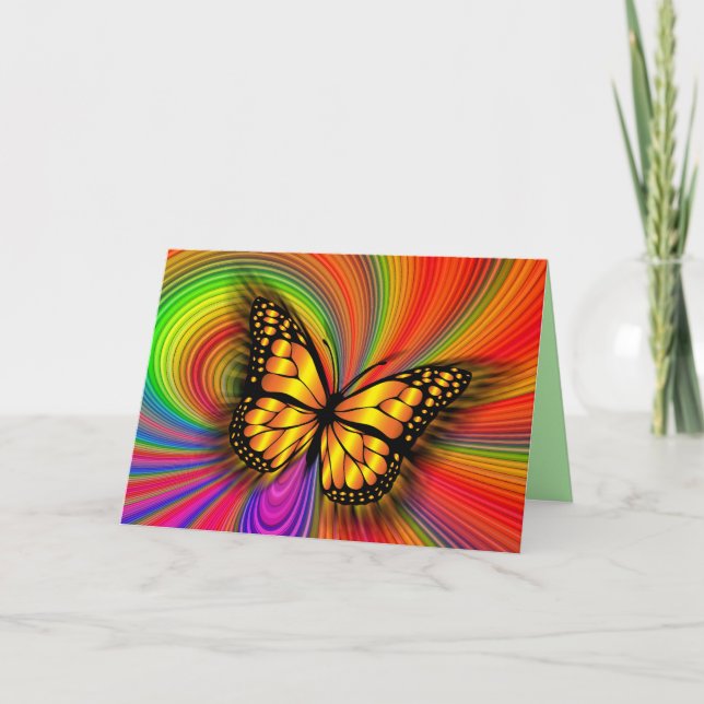 tarjeta de saludo de mariposa (Anverso)
