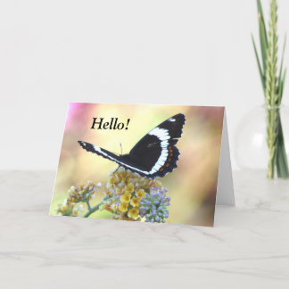 Tarjeta de saludo de mariposa almirante