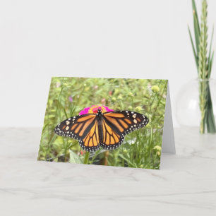 Tarjeta de saludo de mariposa colorida