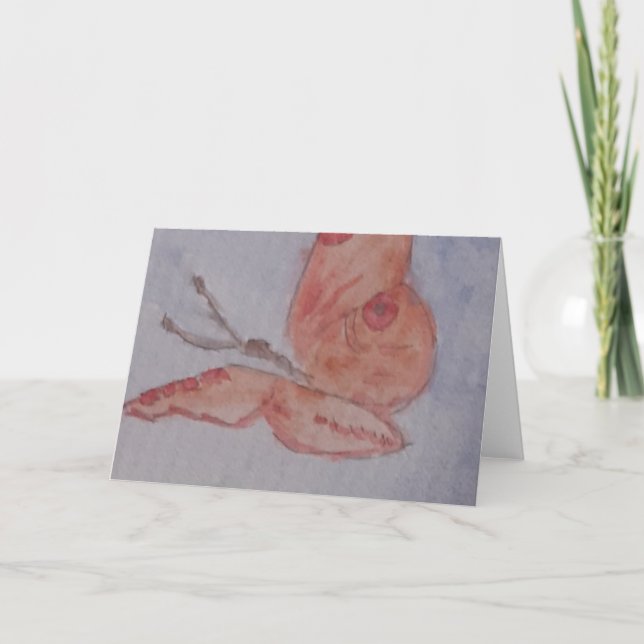 Tarjeta de saludo de mariposa de verano (Anverso)
