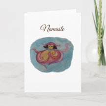 Tarjeta de saludo de meditación de Miss Octopodia