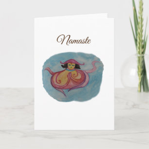 Tarjeta de saludo de meditación de Miss Octopodia