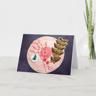 Tarjeta de saludo de Metamorfosis de mariposa