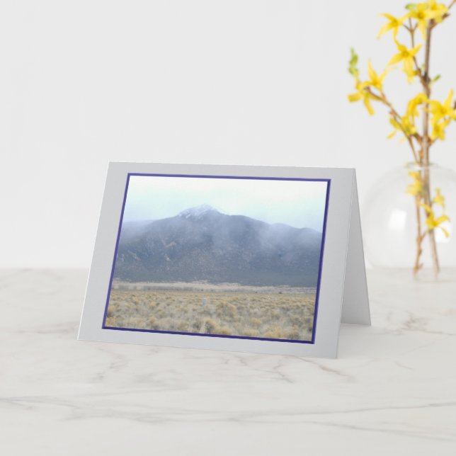 Tarjeta de saludo de Montaña (flor amarilla)