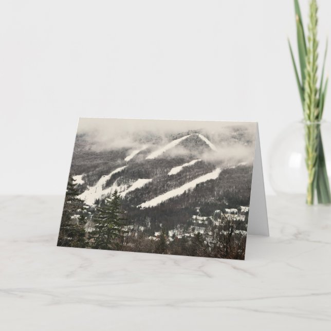 Tarjeta de saludo de Montaña de Nieve (Anverso)