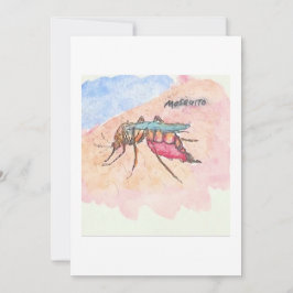 Tarjeta de saludo de mosquito
