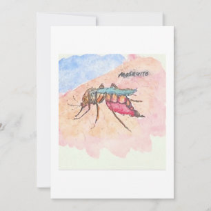 Tarjeta de saludo de mosquito