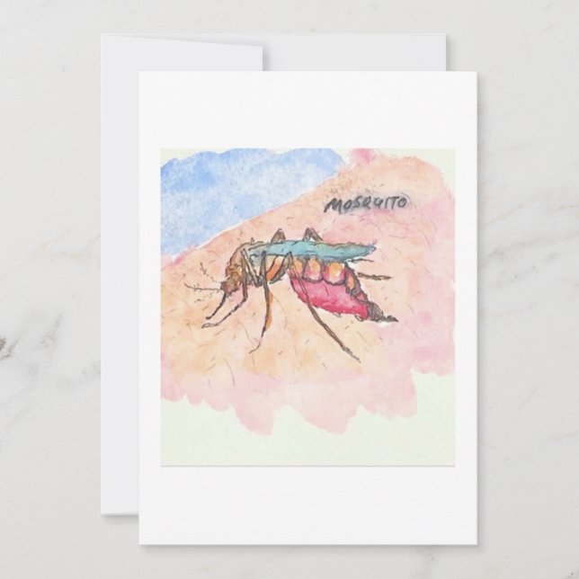 Tarjeta de saludo de mosquito (Anverso)