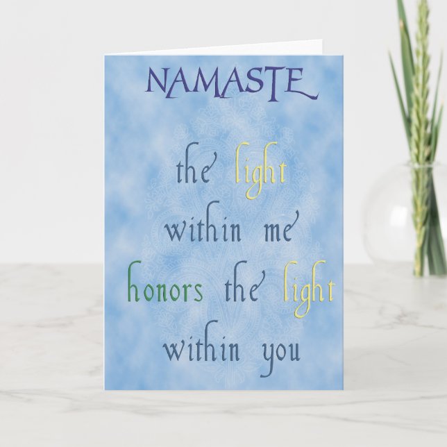 Tarjeta de saludo de Namaste (Anverso)