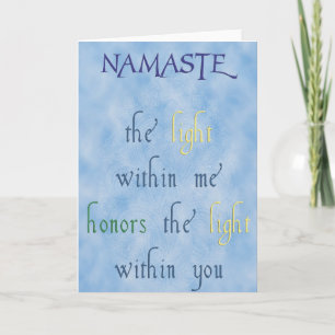 Tarjeta de saludo de Namaste