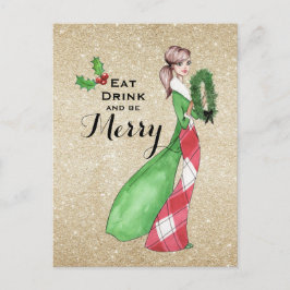 Tarjeta de saludo de Navidad Be Merry