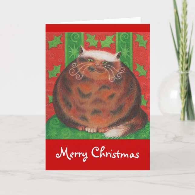 Tarjeta de saludo de Navidad de Pud Merry para nav (Anverso)