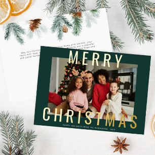 tarjeta de saludo de navidad de Relieve metalizado