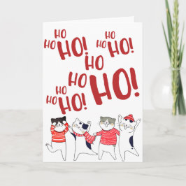 Tarjeta de saludo de Navidad para Navidades gatos 