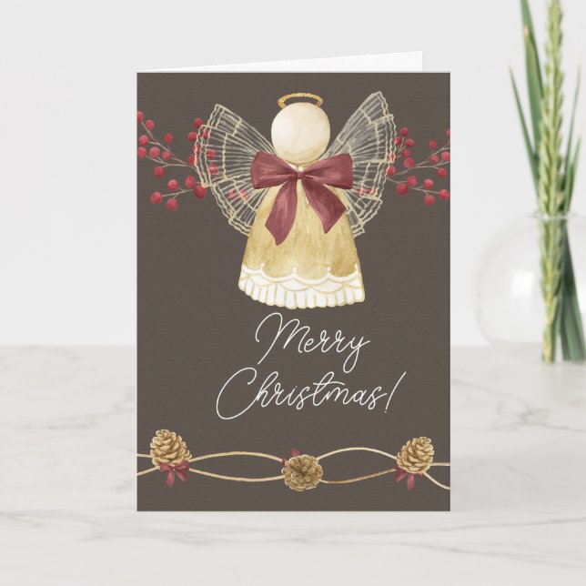 Tarjeta de saludo de Navidades Angel navidades (Anverso)