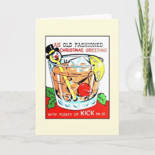 Tarjeta de saludo de Navidades caprichosos de époc