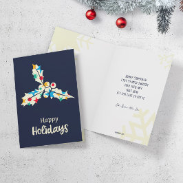 Tarjeta de saludo de navidades con relleno de copo