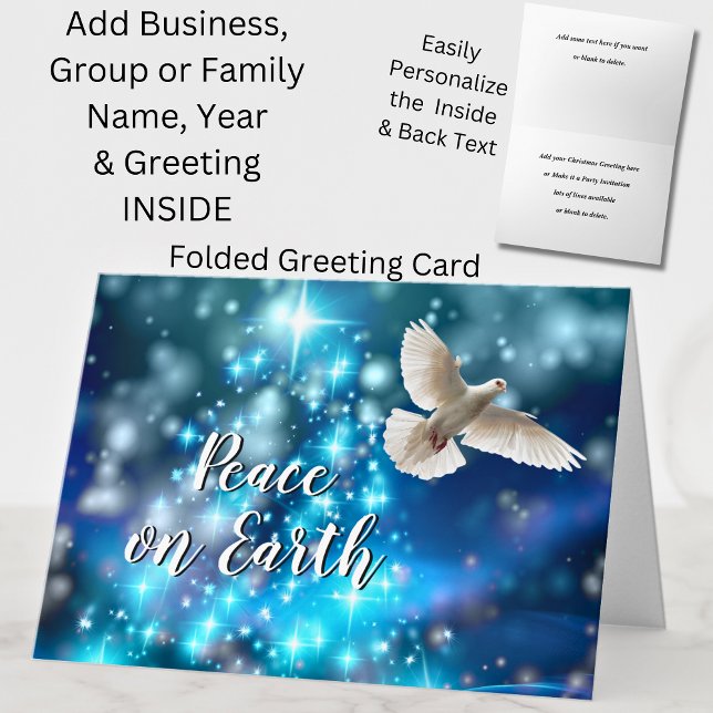 Tarjeta de saludo de Navidades de Blue Dove Peace (Subido por el creador)