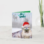 Tarjeta de saludo de Navidades de Cute River Otter<br><div class="desc">Increíble lo rápido que un animal puede transformarse de una simple foto a un símbolo de Navidades icónicos.  Este lindo río Otter que fotografié hizo justamente eso. La Feliz Navidad nunca ha sido mejor.</div>