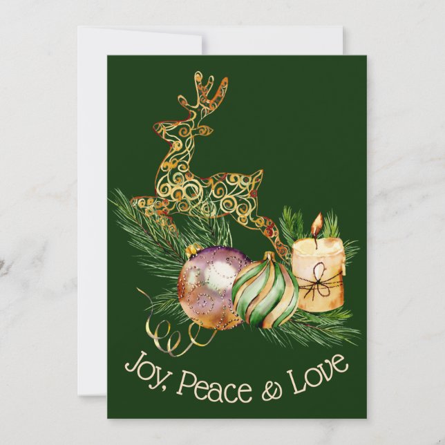 Tarjeta de saludo de Navidades de decoración y cie (Anverso)