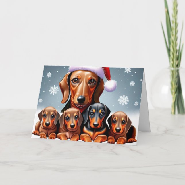 Tarjeta de saludo de Navidades de la familia Dachs (Anverso)