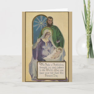 Tarjeta de saludo de Navidades de la Familia Santa