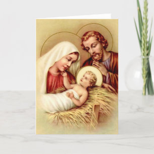 Tarjeta de saludo de Navidades de la Familia Santa