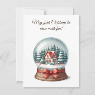 Tarjeta de saludo de Navidades de la nieve mucho d