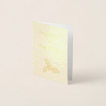 Tarjeta de saludo de Navidades de oro